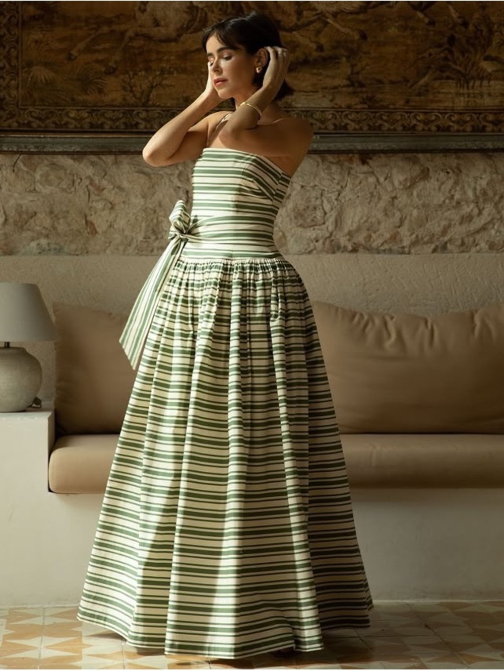 ANTONIO MELANI x The Style Bungalow Striped Maxi Dress